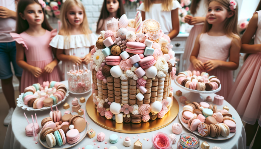 Come rendere speciale la festa di compleanno con i marshmallow Torta decorata con marshmallow