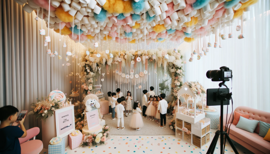 Come rendere speciale la festa di compleanno con i marshmallow marshmallow per decorare la sala della festa
