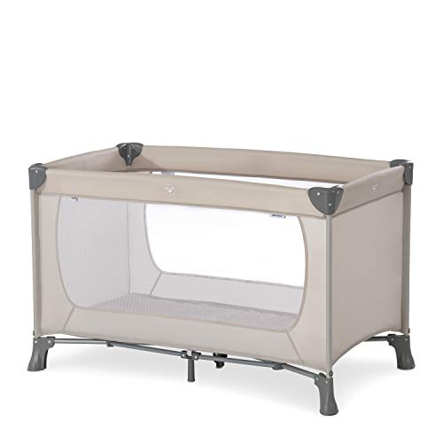 Hauck Lettino da Viaggio Dream N Play - Culla Neonato Fino a 15kg - Letto Pieghevole 60x120cm - Box Bambini Leggero con Borsa inclusa - Beige