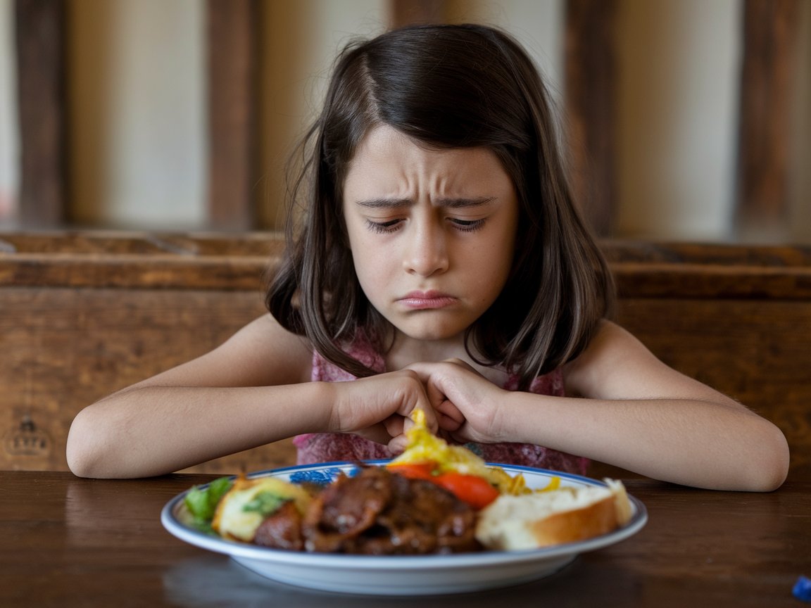 Bambina con disturbi alimentari
