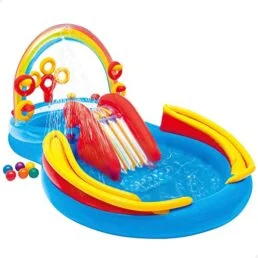 Intex 57453NP- Playground Arcobaleno, 297 x 193 x 135 cm, Blu/Rosso/Giallo