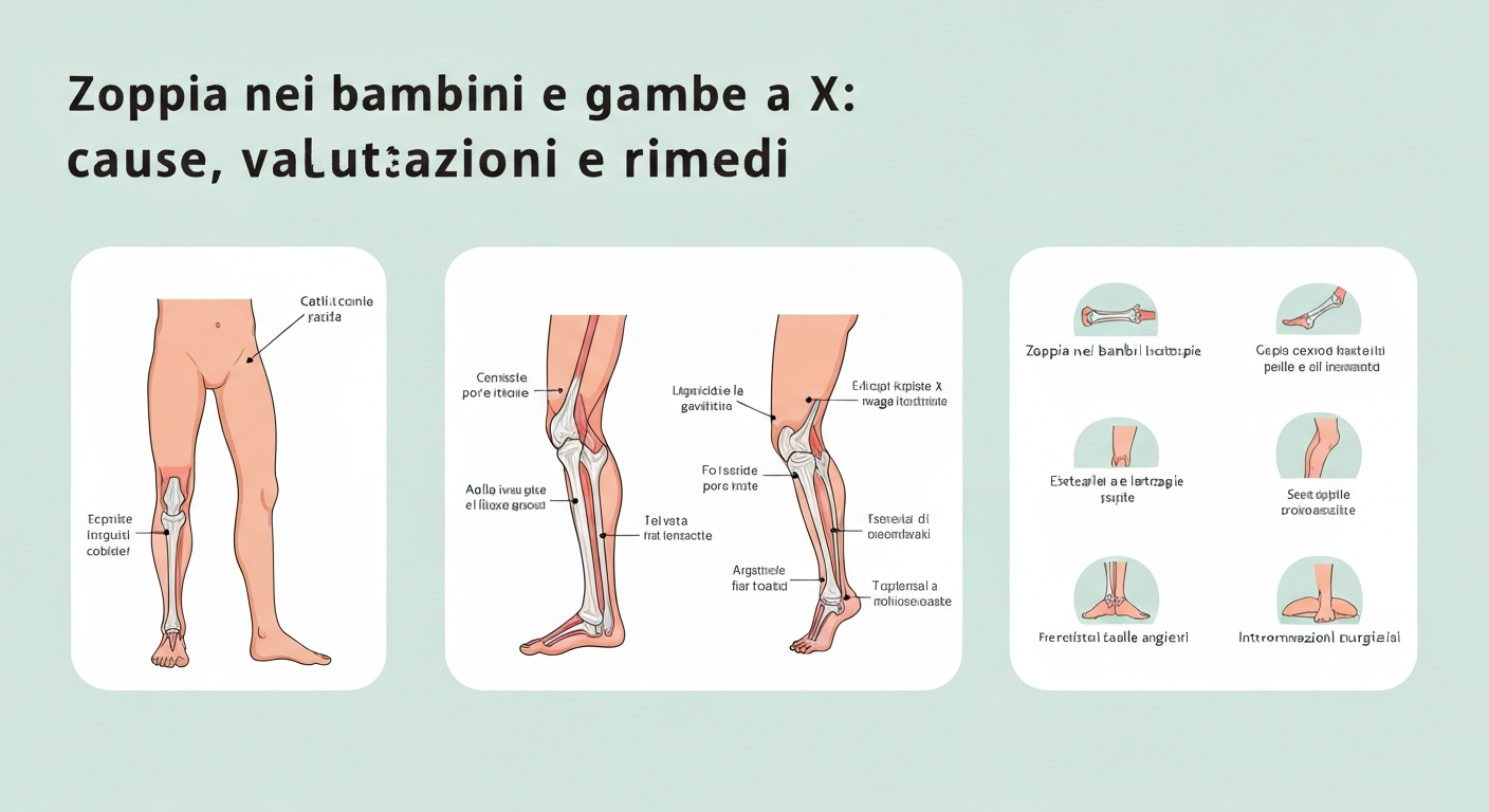Zoppia nei bambini e gambe a X: cause, valutazioni e rimedi