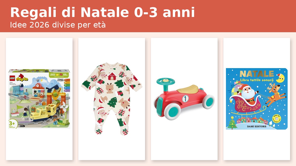 Regali di Natale per bambini da 0 a 3 anni: idee 2026 divise per età