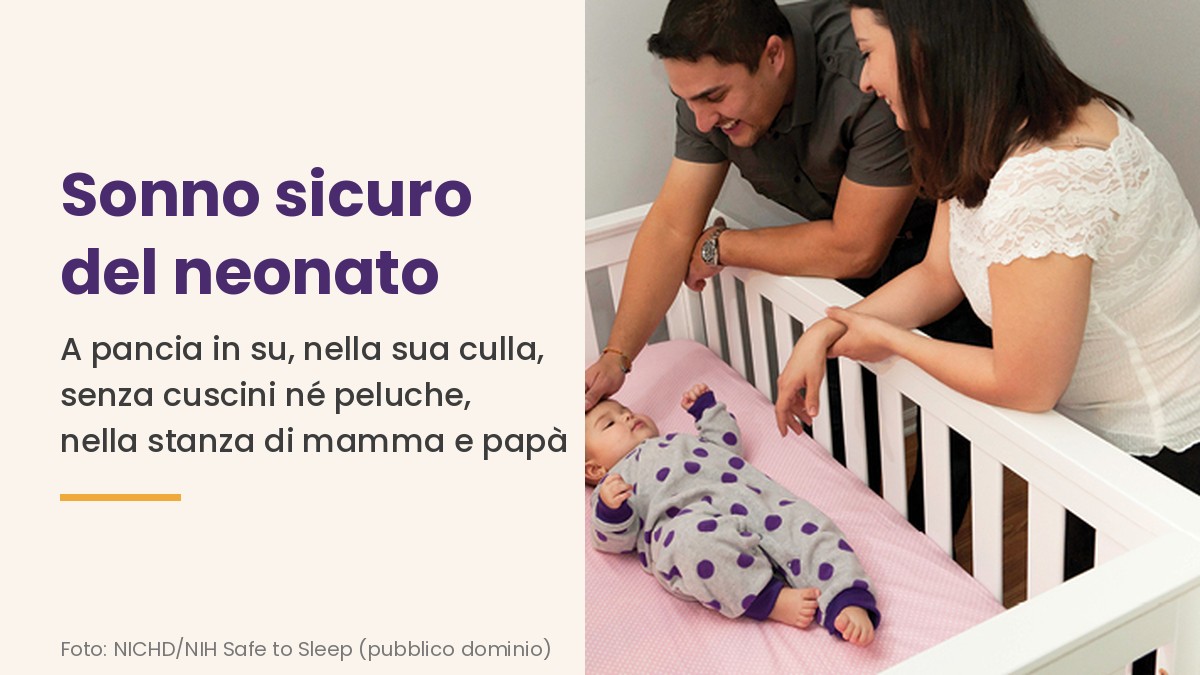 Sonno sicuro del neonato: come ridurre il rischio di SIDS (morte in culla)